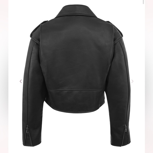 House of CB ‘Lumia’ Black Leather Jacket size Medium - Picture 4 of 17
